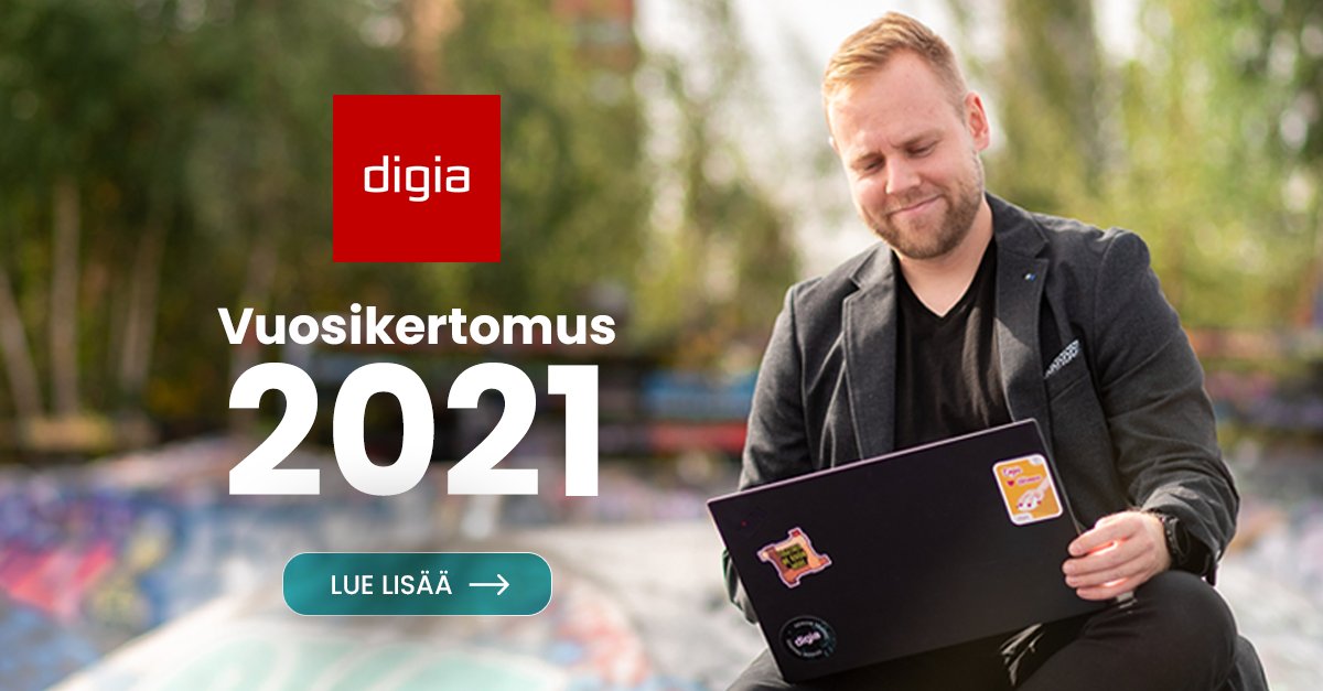digiaonline's tweet image. Tiivis paketti Digian vuodesta 2021 on nyt julkaistu! Käy tutustumassa, kuinka uudistimme toimintaamme ja rakensimme kasvua strategiamme mukaisesti ➡️ hubs.li/Q014Qtf40

#digia #digiarvoa #vuosikertomus #DigiaIR