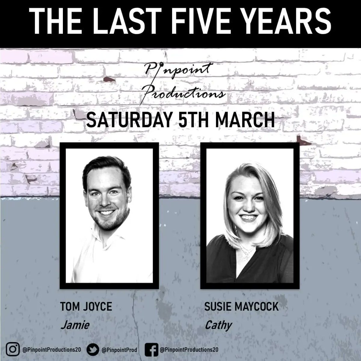 9 days to go until opening night!

We are all very excited!

Have you booked your tickets yet?

Visit ticketsource.co.uk/pinpoint-produ… for more information.

#musicaltheatre #musical #thelastfiveyears #theatre #localtheatre #eastleigh #chandlersford #hampshire #jasonrobertbrown #acting