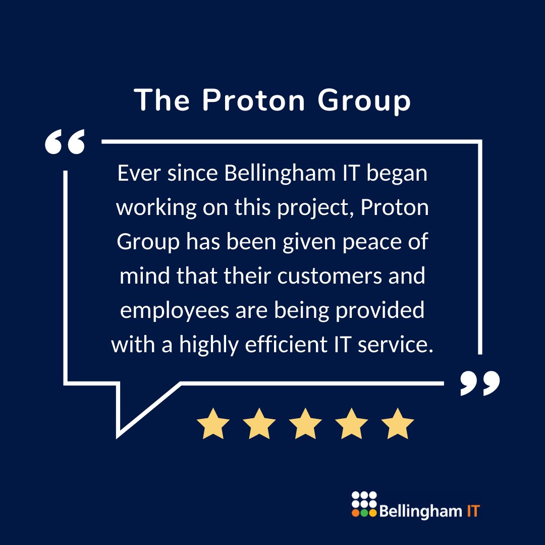 Bellingham’s tailored IT support and services has enabled the Proton team to work much more effectively over busier periods by providing them with complete control and full visibility of their IT infrastructure.