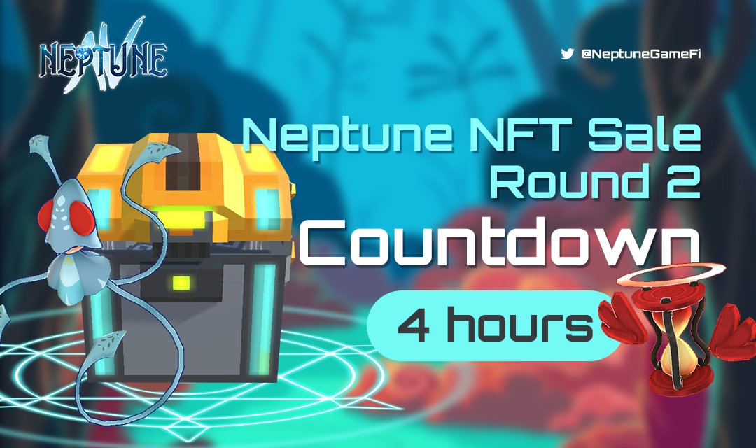 NeptuneGameFi's tweet image. 📢Neptune&apos;s 2nd NFT Sale!
4 hours left!!!
#Neper #NEP #GameFi #DAO