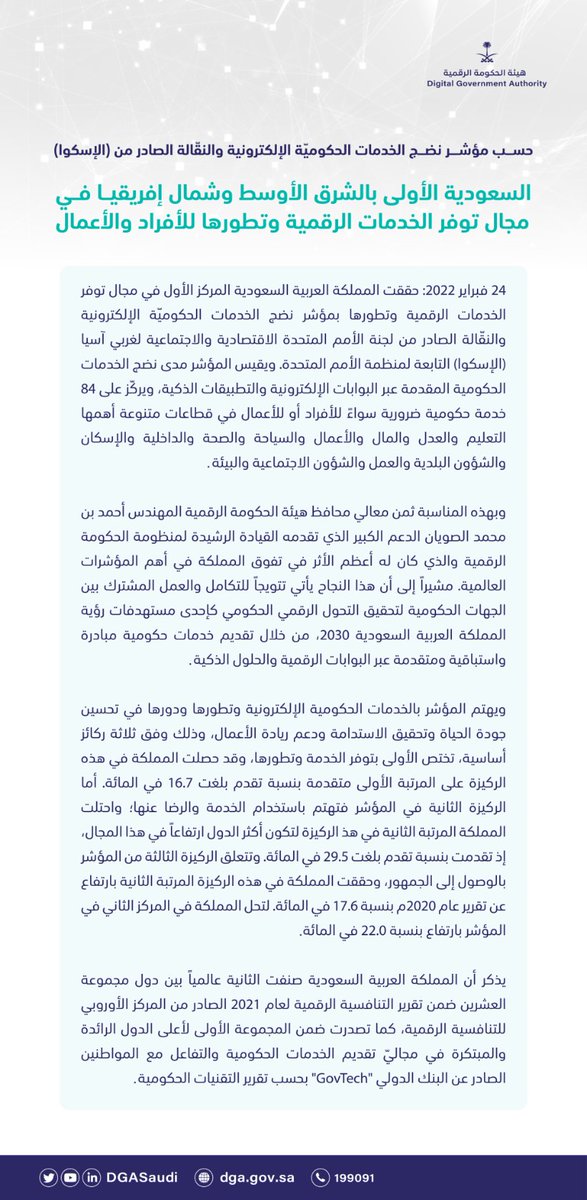هيئة الحكومة الرقمية tweet media