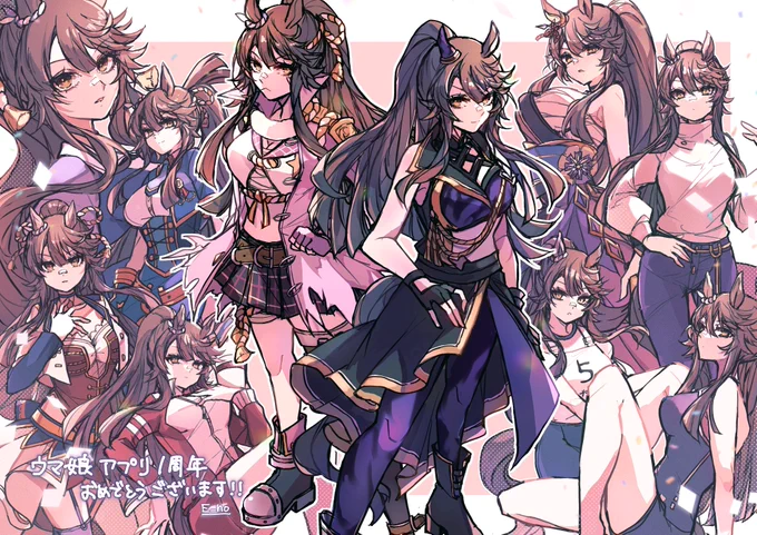 #ウマ娘1周年 
おめでとうございます‼︎🎉 大好きだ~~‼︎💜 