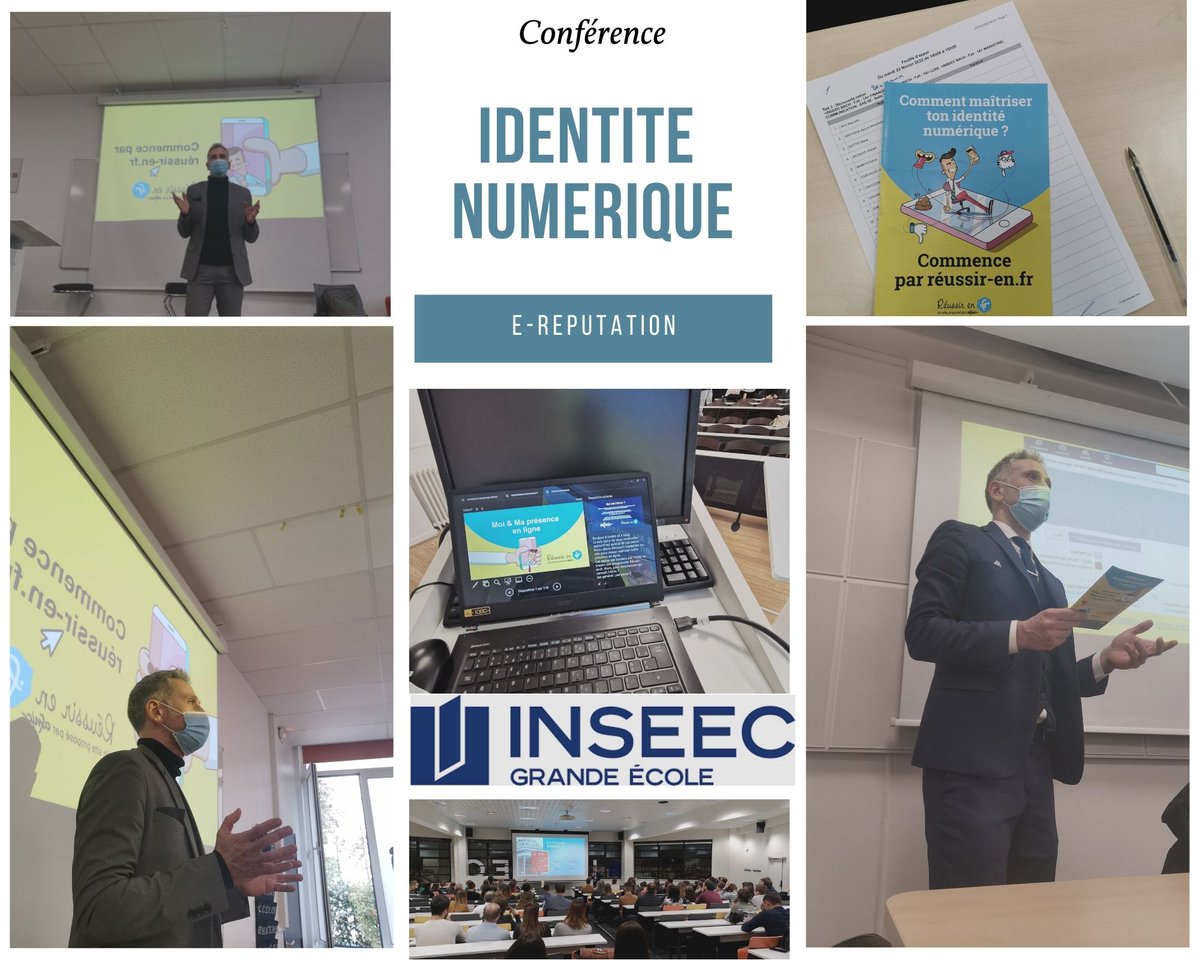 benffbde's tweet photo. Ravi d'être intervenu auprès des étudiants en bachelor de l'@inseec_ge sur le thème de l'identité numérique. #inseec https://t.co/ALQBS4vjb9