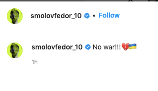 World Football Index on Twitter: "Russian footballer Fedor Smolov speaks  out on Instagram against war in Ukraine https://t.co/URUu0LLRJS" / Twitter