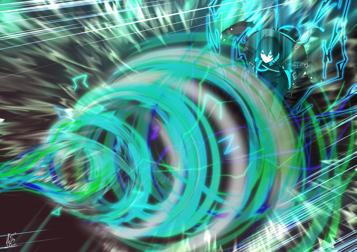 零夜くん描き易いなと思ったけど見返したら思いの外描いてたんだなって、アニメーションでボイドちゃんと最後一緒に動かしてたり 