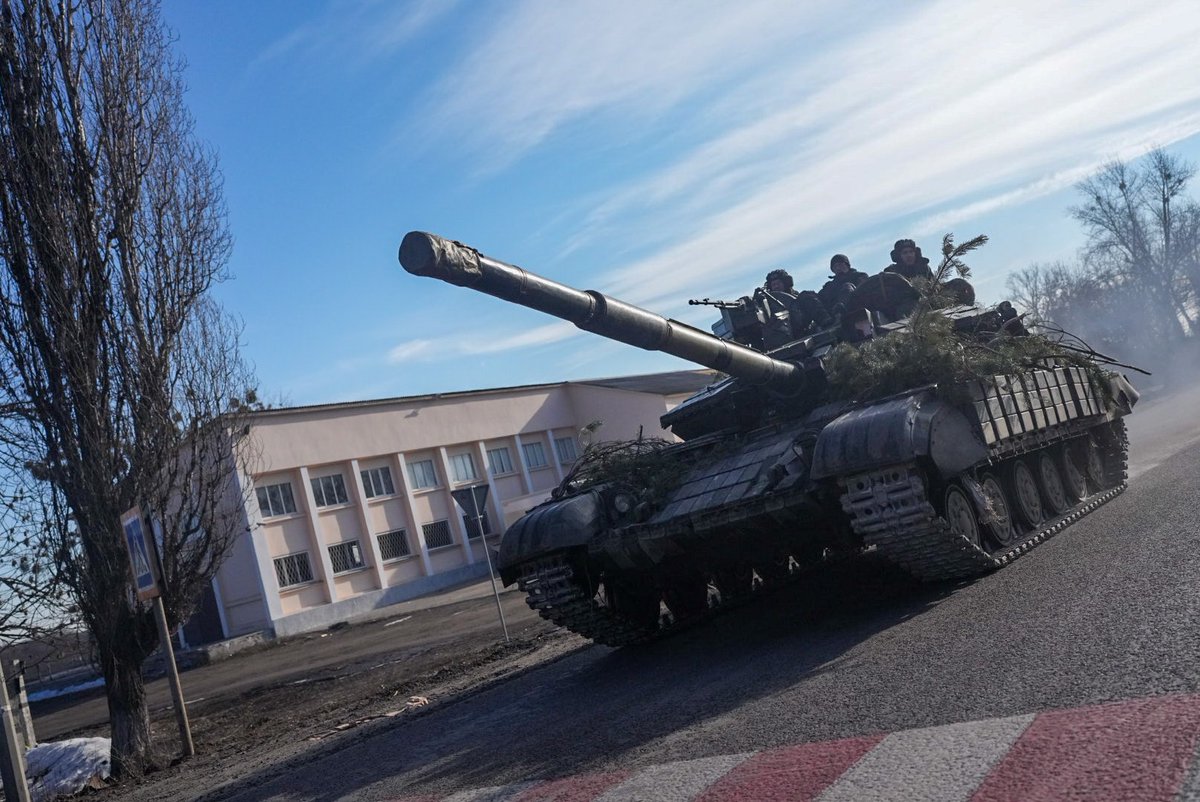 CNBCi's tweet photo. IN PHOTOS: Explosions and military assaults have been reported across Ukraine after Russian President Vladimir Putin announced an attack on the country during the early hours of Thursday morning. 
LATEST: https://t.co/ldqdutUWNf https://t.co/ghRstSUuwQ