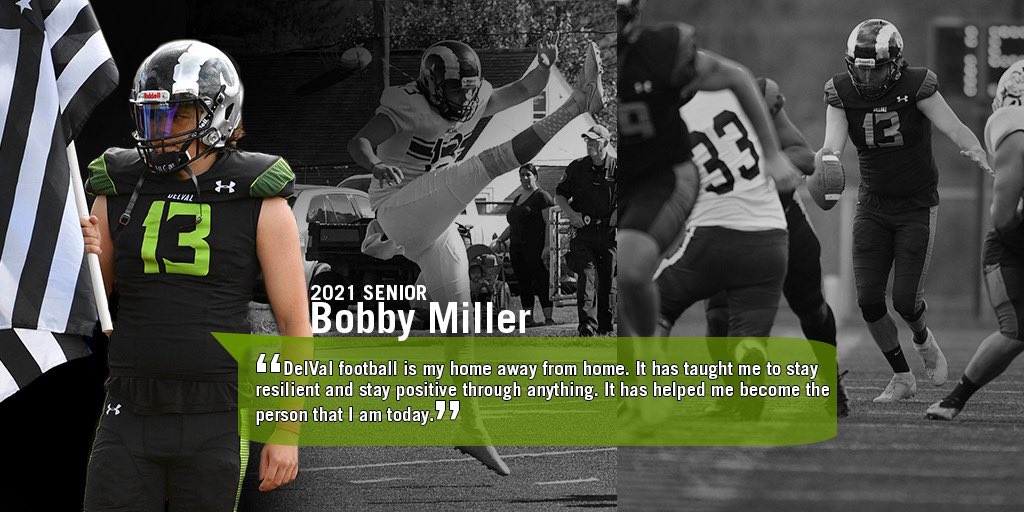 DVUfootball's tweet photo. Senior Punter Bobby Miller on his experience. #WhyDelVal #Aggies4Life https://t.co/9RrZrBGqF8