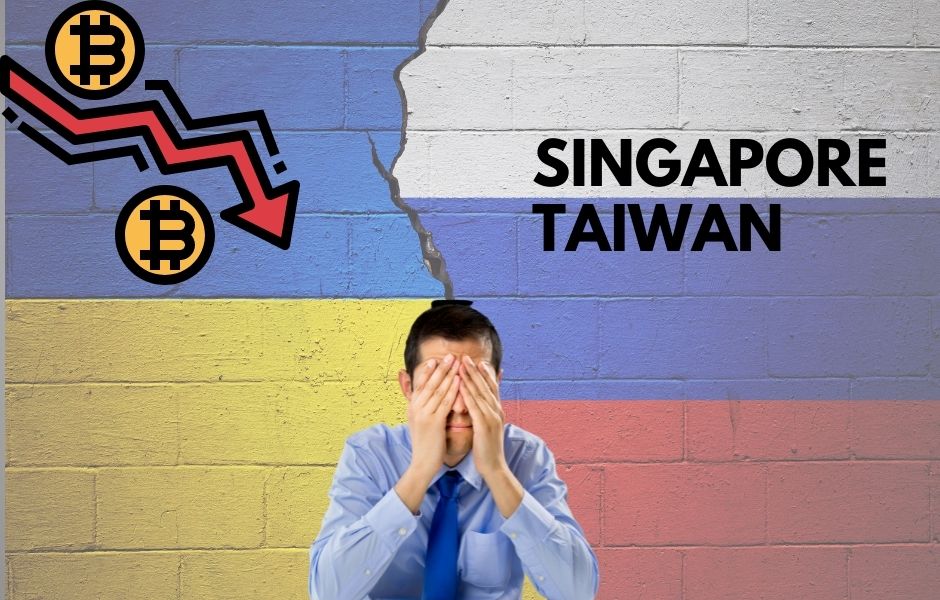 blockchainews's tweet photo. Russian invasion drops Singapore and Taiwan interest in Cryptocurrency. 
#blockchain #blockchainmagazine #singapore #russia #taiwan #crypto #cryptocurrency #bitcoin https://t.co/wN3K786uZw