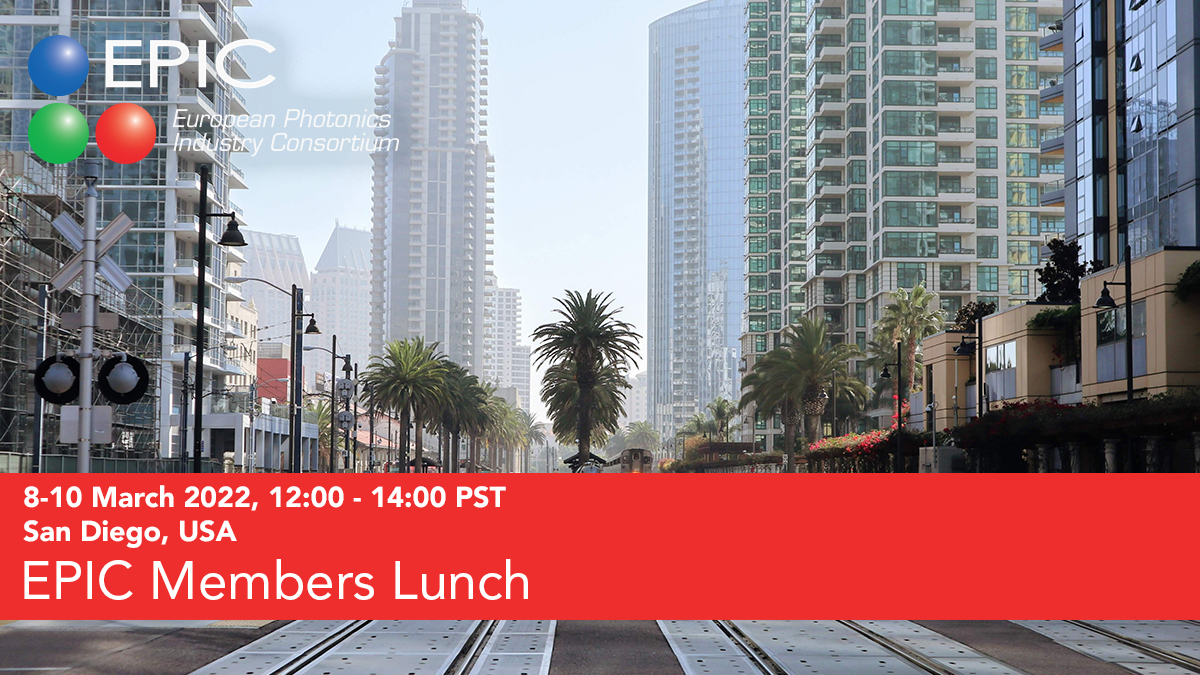 If you are planning to go to <a href="/ofcconference/">OFC Conference</a>, then join the EPIC Members Lunches🍴and stay effective during the meal break. 
👉🏼 info and registration here: bit.ly/3BKygqK

Thanks to our sponsors: <a href="/SenkoConnect/">Senko Advanced Components</a> <a href="/IridianSpectral/">Iridian</a>
#photonics #EPICevents