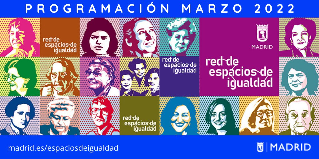 MadridIgualdad's tweet photo. Disponible en la web municipal la programación correspondiente a #marzo2022 de los 17 #EspaciosdeIgualdad de @MADRID
https://t.co/sABjtePMwI

↪ Puedes seguir la #listaTwitter (14 Espacios)
https://t.co/aeuhb5g2uR
#Madrid https://t.co/bjPmdV6PVR