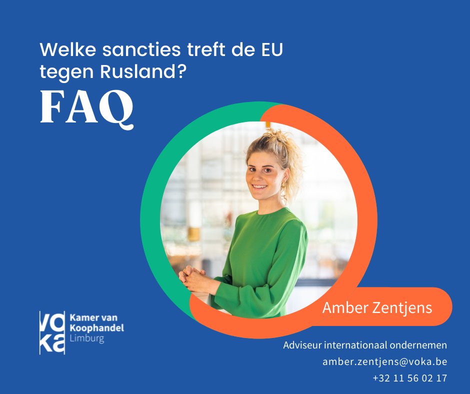 ⁉️ We starten een FAQ over de impact van de oorlog in Oekraïne.

Het overzicht van de sancties die van kracht zijn wordt voortdurend bijgewerkt.

Voka - KvK Limburg helpt ondernemingen die impact ondervinden.

Raadpleeg de Oekraïne FAQ hier👇voka.be/nieuws/russisc…
