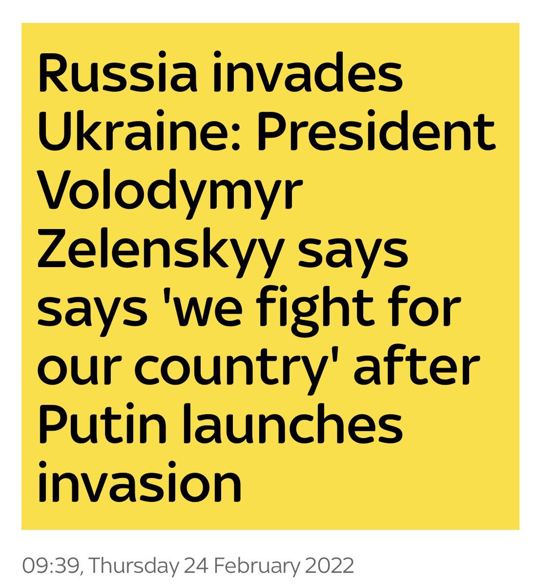 We can’t take this for granted at all! #RussiaInvadedUkraine