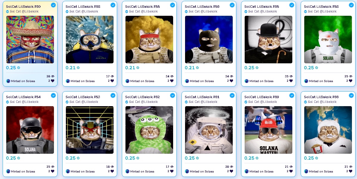 🔥#NFT Giveaway 🔥

Prize: 
🏆 3x NFT <a href="/LILBAKSIK_1/">Solana Cat Lilbaksik</a> 

Rules:
1️⃣ Follow <a href="/LILBAKSIK_1/">Solana Cat Lilbaksik</a> 
2️⃣ RT &amp; LIKE
3️⃣ Tag Friends
⏰48 hours.

📍solsea.io/collection/616……

#SolanaNFT #Solana #SolanaNFTs #nft #nftcollector #NFTdrop <a href="/AllArtProtocol/">ALL.ART</a> $SOL <a href="/SolSeaNFT/">SolSea</a>
