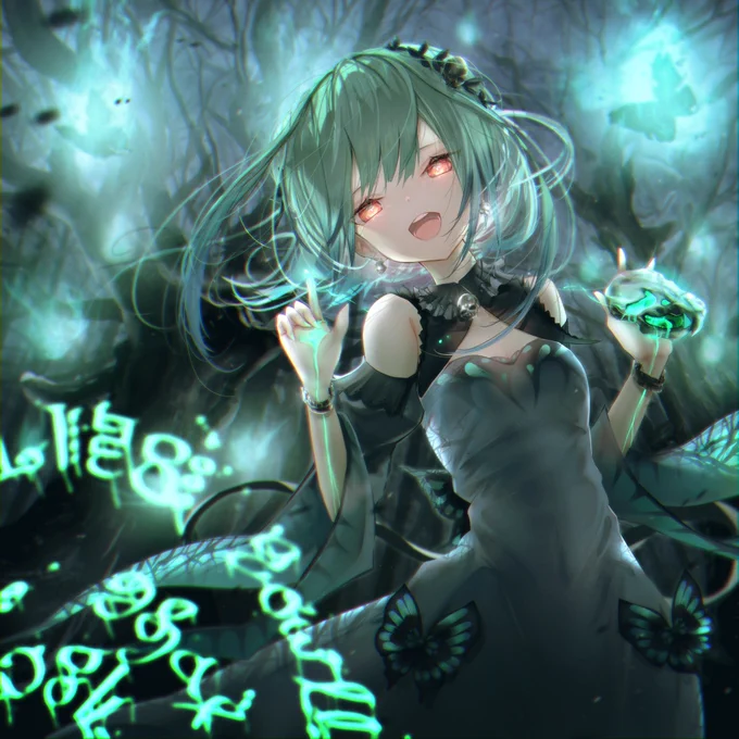 かつてはイラストをリツイートしてくれて沢山の人に見ていただけました。ありがとうございました。お元気で。 #絵クロマンサー #潤羽るしあ 