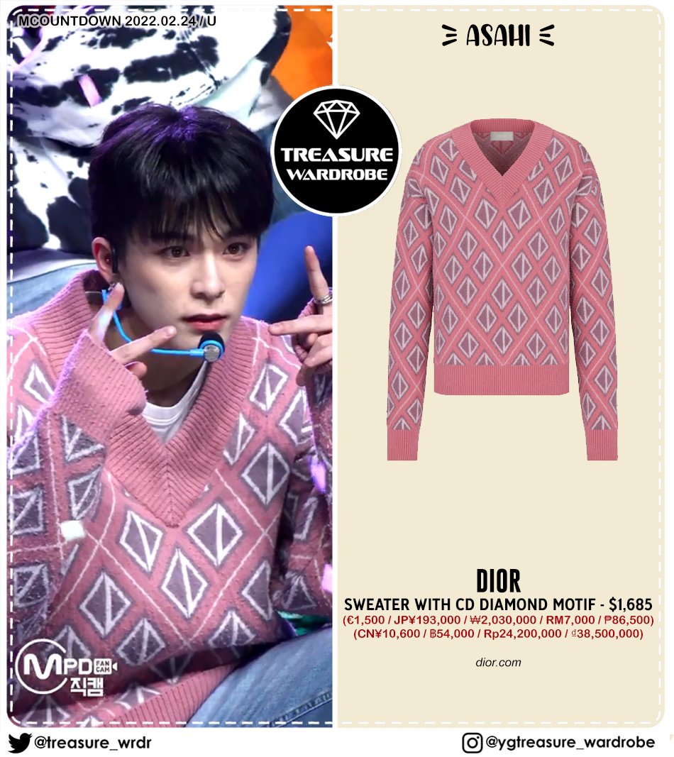 ASAHI wearing #DIOR sweater #HARUTO 