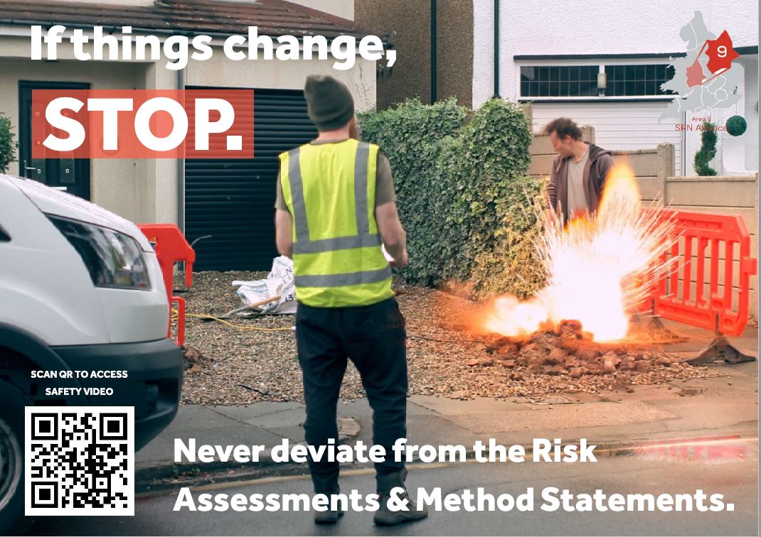 CLM_Ltd's tweet photo. The Area 9 Alliance Safety Working Group are currently working on a “Safe Digging Awareness” campaign to highlight the dangers of deviating from Risk Assessments and Method Statements. The QR code links to a video, highlighting the dangerous consequences of these risks. #Safety https://t.co/xGbvaQsn9o