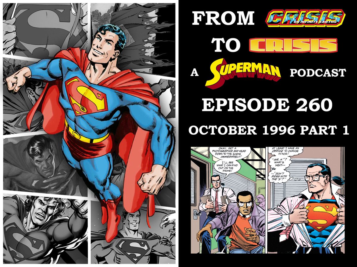 BaileysPodcasts's tweet photo. FCTC Episode 260 is ready for download! Listen to @shaxpere37 & talk about the first three Superman books with an October 1996 cover date.
https://t.co/JGinuFxbMQ
#Superman #Kandor #FOBNetwork #FOBPodcasts https://t.co/RxW15PFUM4