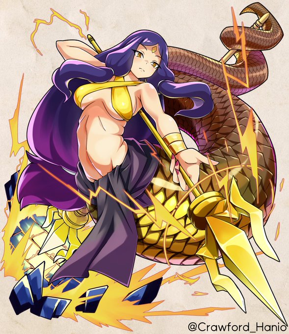 ナーガラージャさん描きましたの!ビリビリビリー! 