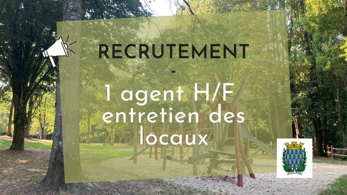 cosse_le_vivien's tweet photo. [RECRUTEMENT]
🔍 La commune de #CosséLeVivien recrute un agent d'entretien H/F !
👉 Contrat de remplacement jusqu'à fin août 2022 - 11h par semaine
👉 Poste à pourvoir dès que possible.
👉 Pour candidater : Déposer votre CV à la mairie ou par mail à ressources@cosse-le-vivien.fr https://t.co/5ODUrPQqKF