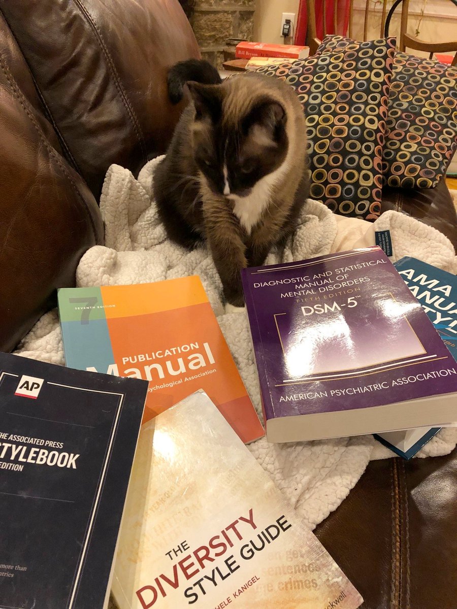 DiversityStyle's tweet image. We're purring to see this photo of The Diversity Style Guide with Sebastian the cat in @APStylebook newsletter! Meow right back at you! @ACESEditors @AP