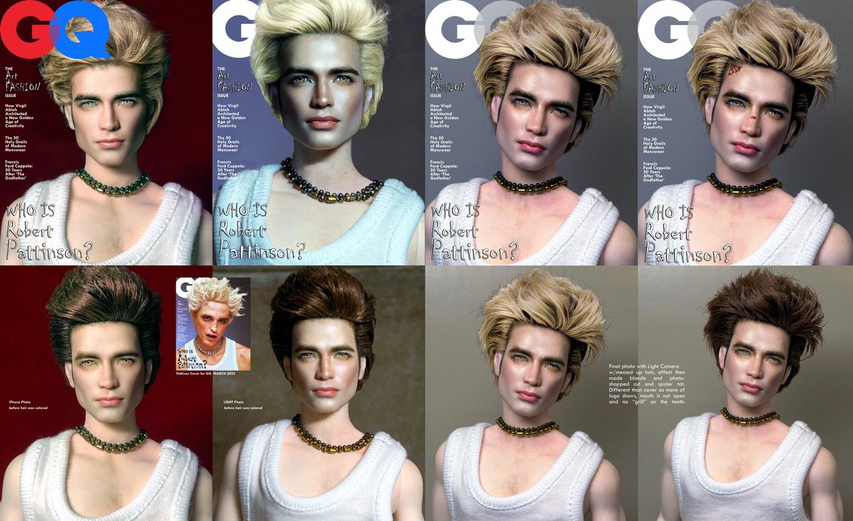 1sixthW's tweet photo. #GQ #theartandfashionissue with #robertpattinson on the cover recreated in one sixth scale (somewhat) with artist Noel Cruz’s #mattel #repainted and #restyled #ooak #edwardcullen of the #twilght series. Photo https://t.co/Y4xArY0LTJ more at https://t.co/I11MP6whK2
#onesixth https://t.co/AbUzkBGnlP