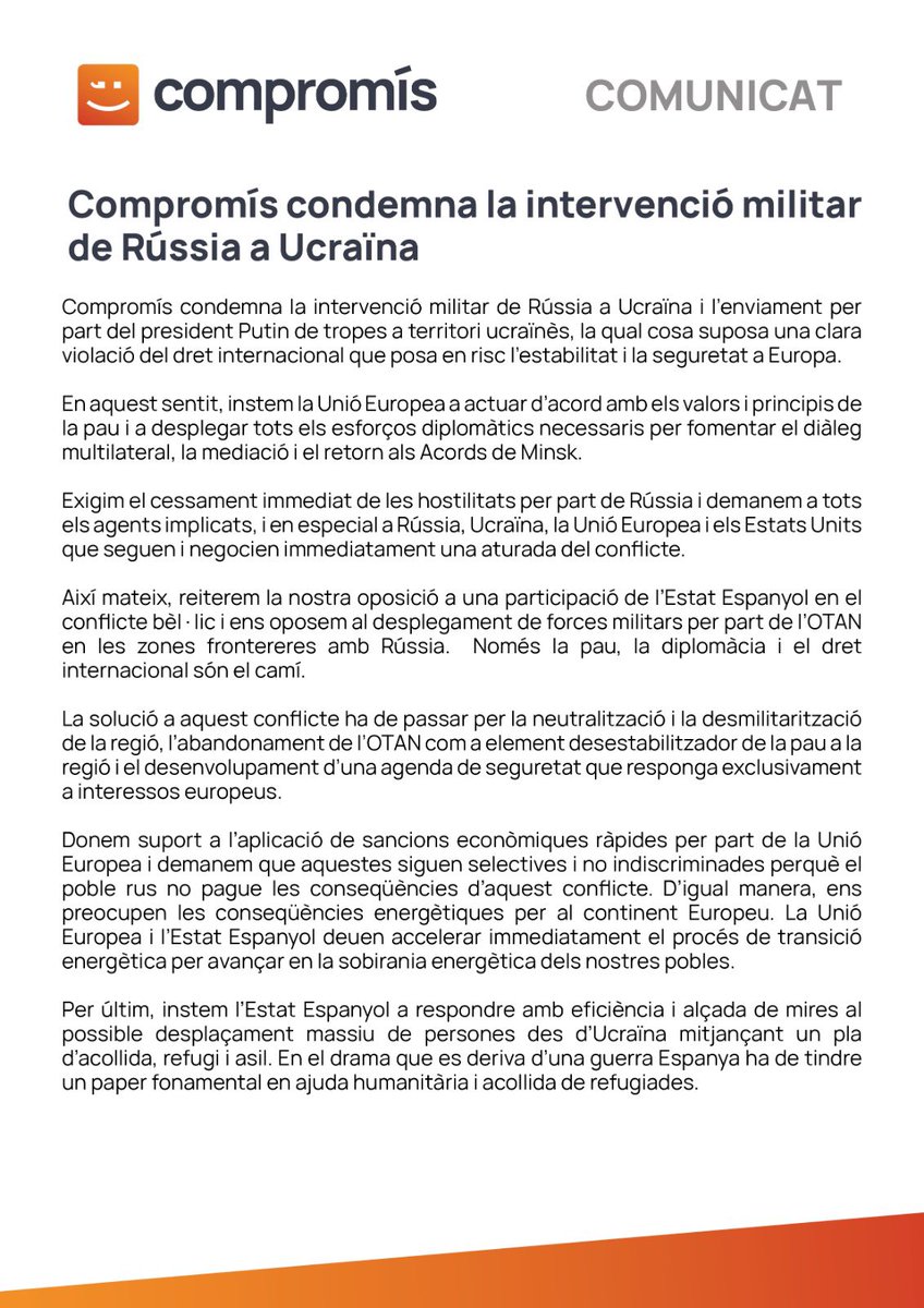 compromis's tweet photo. 🚫 NO A LA GUERRA 🚫 https://t.co/WshaaGdWDl