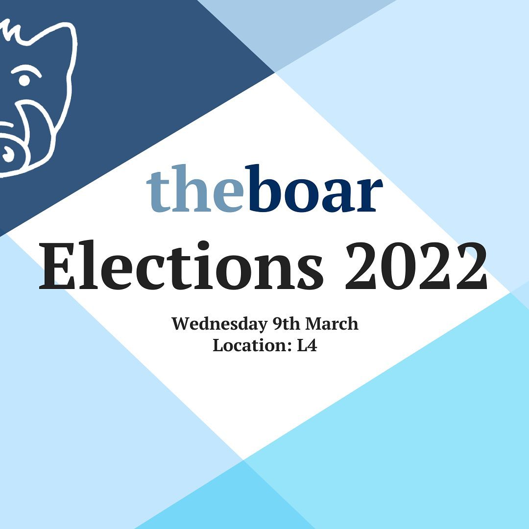 BoarFilm's tweet photo. On the 9th of March elections will take place to decide who will make up the Boar's next exec! This means that any Boar member can run to be the editor of any section. If you're interested, please check out the link!

https://t.co/Oim7jlmqe0 https://t.co/jhCuGZ0hhj