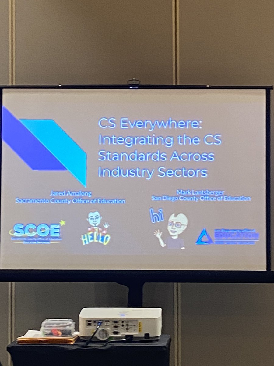 Was lucky enough to see <a href="/MarkLantsberger/">CSinSD</a> at #CISC2022 yesterday as he shared the importance of Computer Science for ALL students! Great presentation!