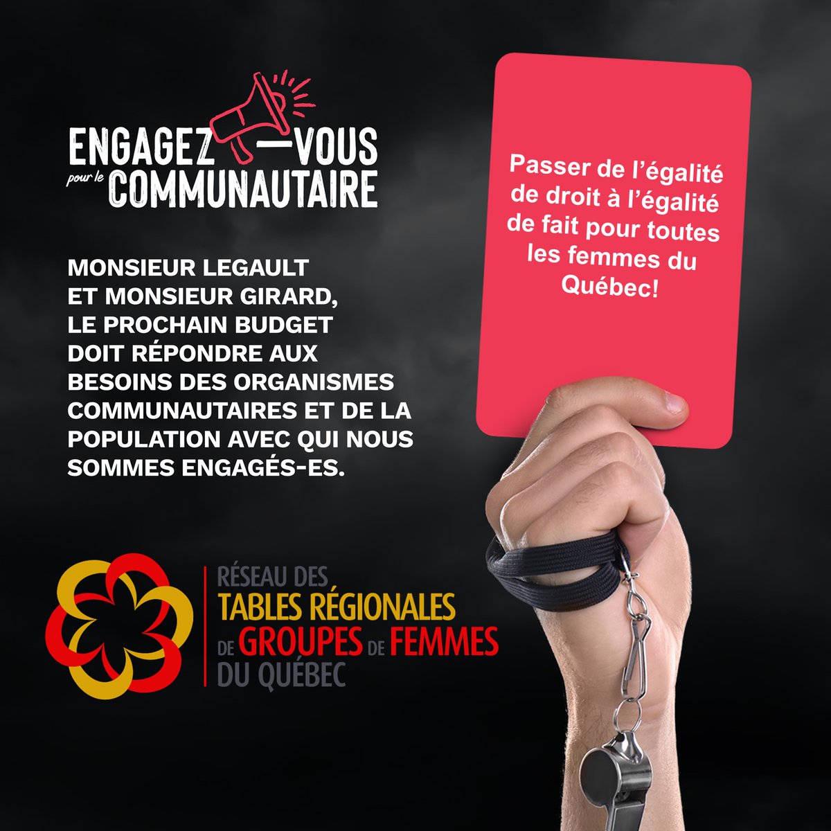 Réseau des Tables régionales de groupes de femmes (@rtrgfq) on Twitter photo 460 M$. C'est ce que nous demandons à <a href="/francoislegault/">François Legault</a> et <a href="/EricGirardMFQ/">Eric Girard</a> comme réinvestissement dans les programmes sociaux et les services publics, incluant l'augmentation du financement à la mission de base des organismes communautaires. #EngagezvousACA #polqc 460 M$. C'est ce que nous demandons à <a href="/francoislegault/">François Legault</a> et <a href="/EricGirardMFQ/">Eric Girard</a> comme réinvestissement dans les programmes sociaux et les services publics, incluant l'augmentation du financement à la mission de base des organismes communautaires. #EngagezvousACA #polqc