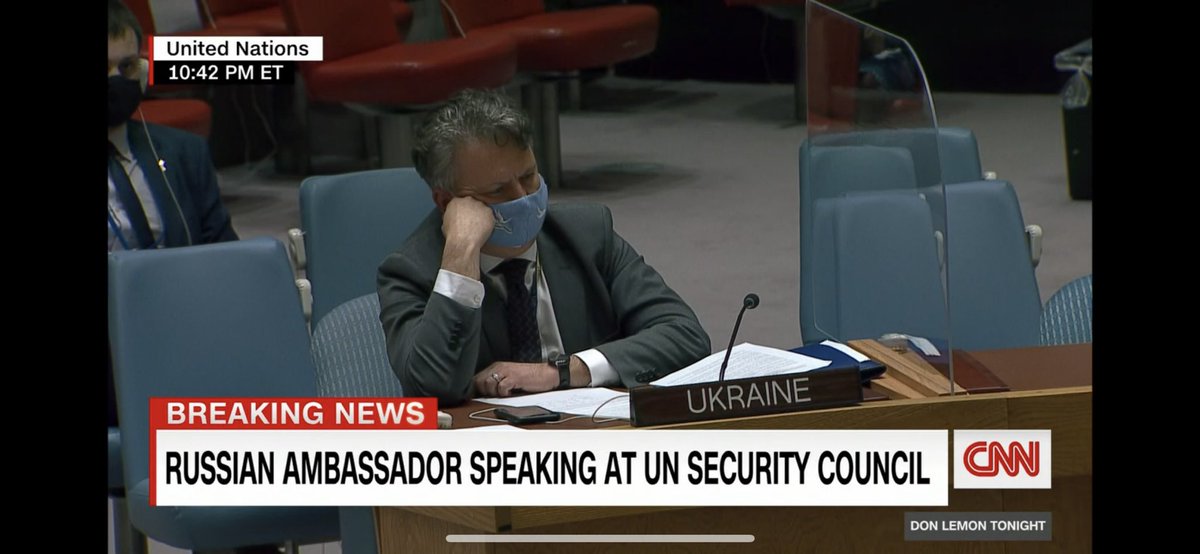 alraphiou's tweet photo. Sergiy is not having it 🙅🏼‍♂️ Ukraine Ambassador Sergiy Kyslytsya to Russia’s Amb: “There is no purgatory for war criminals… They go straight to hell...”

His reaction to the Russian Amb’s speech at the #UnitedNations Security Council ⤵️ 
#RussiaUkraineConflict https://t.co/u6HvvjWl2u