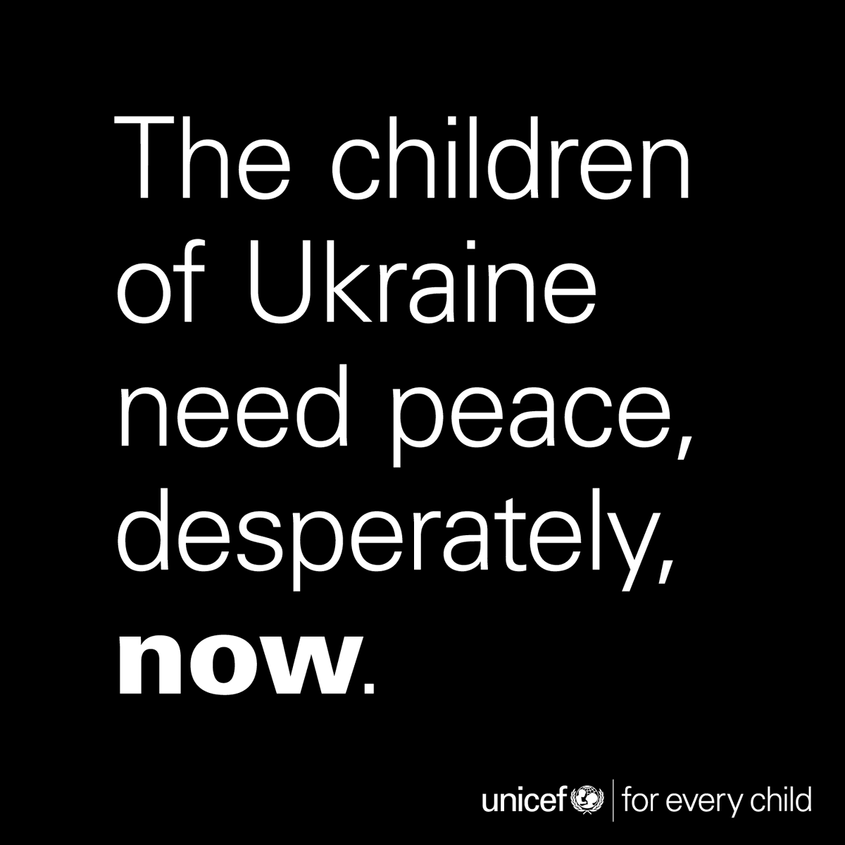 The children of Ukraine need peace.
Desperately.
Now. 

As hostilities intensify, <a href="/UNICEF/">UNICEF</a> is scaling up support for children. uni.cf/34YtcDf