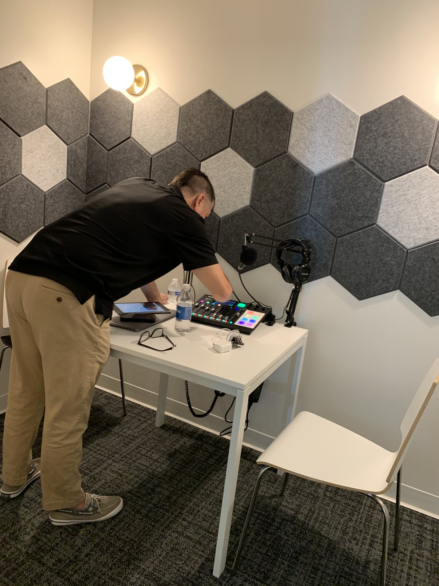 . @richconte is back in the #podcast studio and that can only mean one thing: Recording is about to begin. And a very special THANK YOU to <a href="/Workiva/">Workiva</a> for helping buildout the CDC Podcast Studio. Stay tuned for more! #chstech