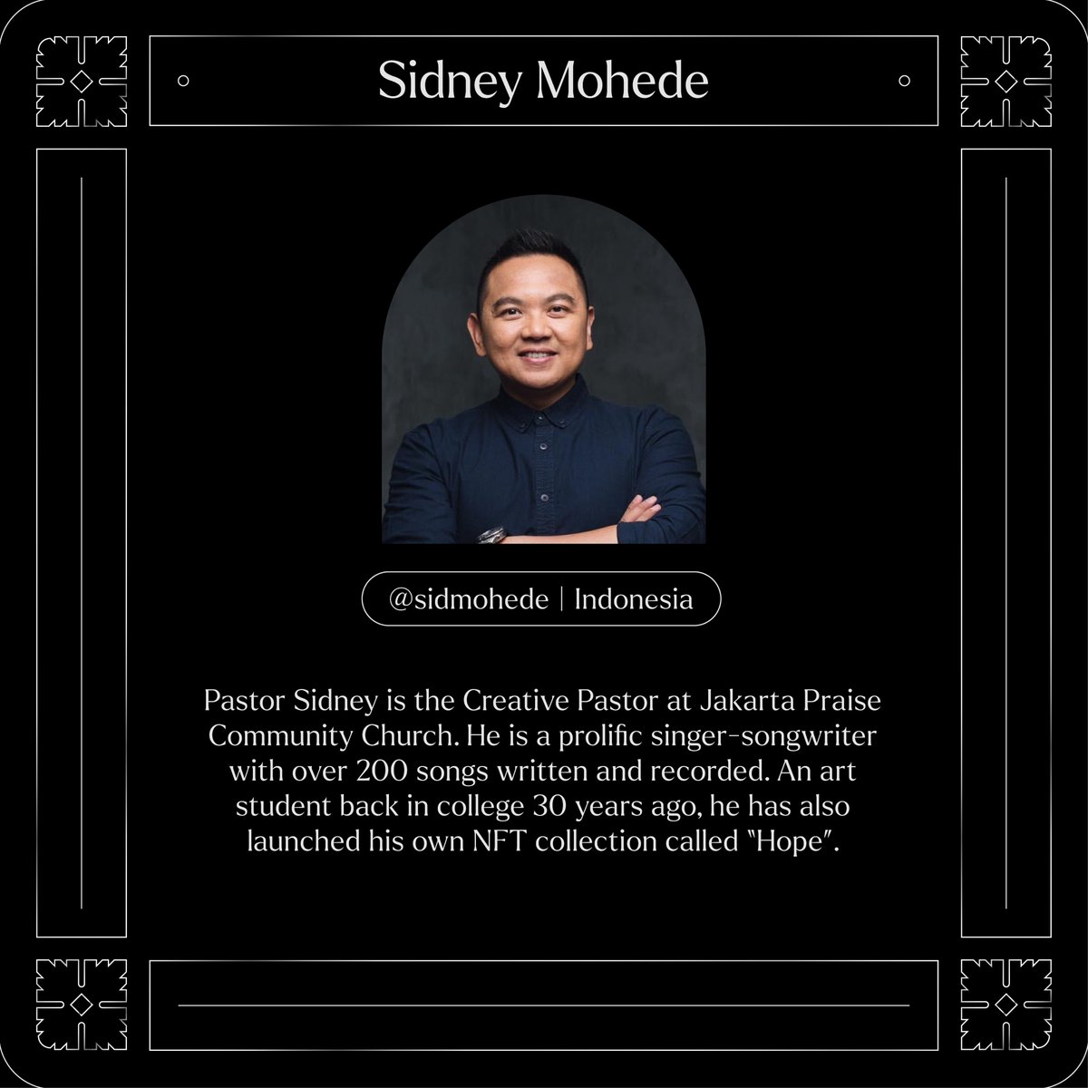 MissionDAO's tweet photo. Introducing you to the second artist in the lineup of our MissionDAO The Genesis Collection and he needs no further introduction, let’s welcome back @SidMohede back to the feed!⁣ https://t.co/M96NLwBSli