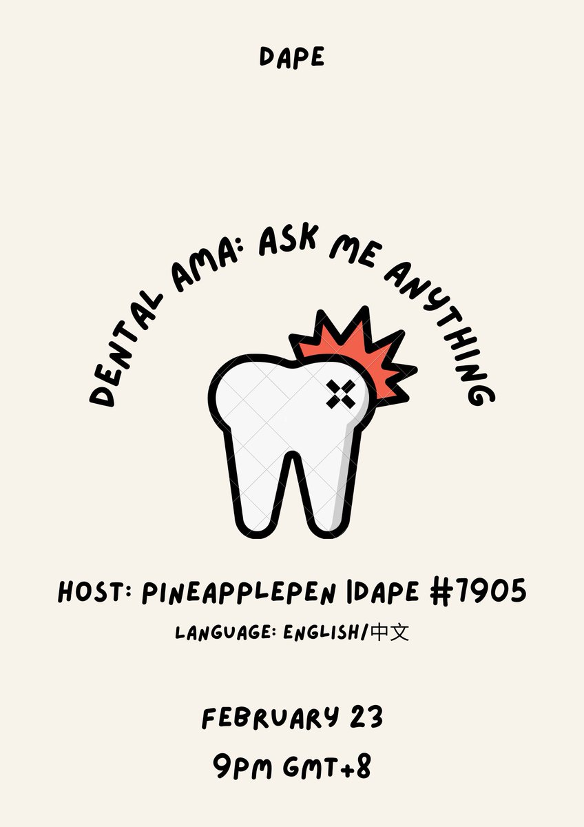 ppapDAPE's tweet photo. As my way of giving back to the DAPE community, I have hosted a Dental AMA, where I answered questions and debunked myths about dental-related topics with the MYxSG fam and we had a lot of fun learning ways to take care of our teeth! https://t.co/K1Tj4GKUxv