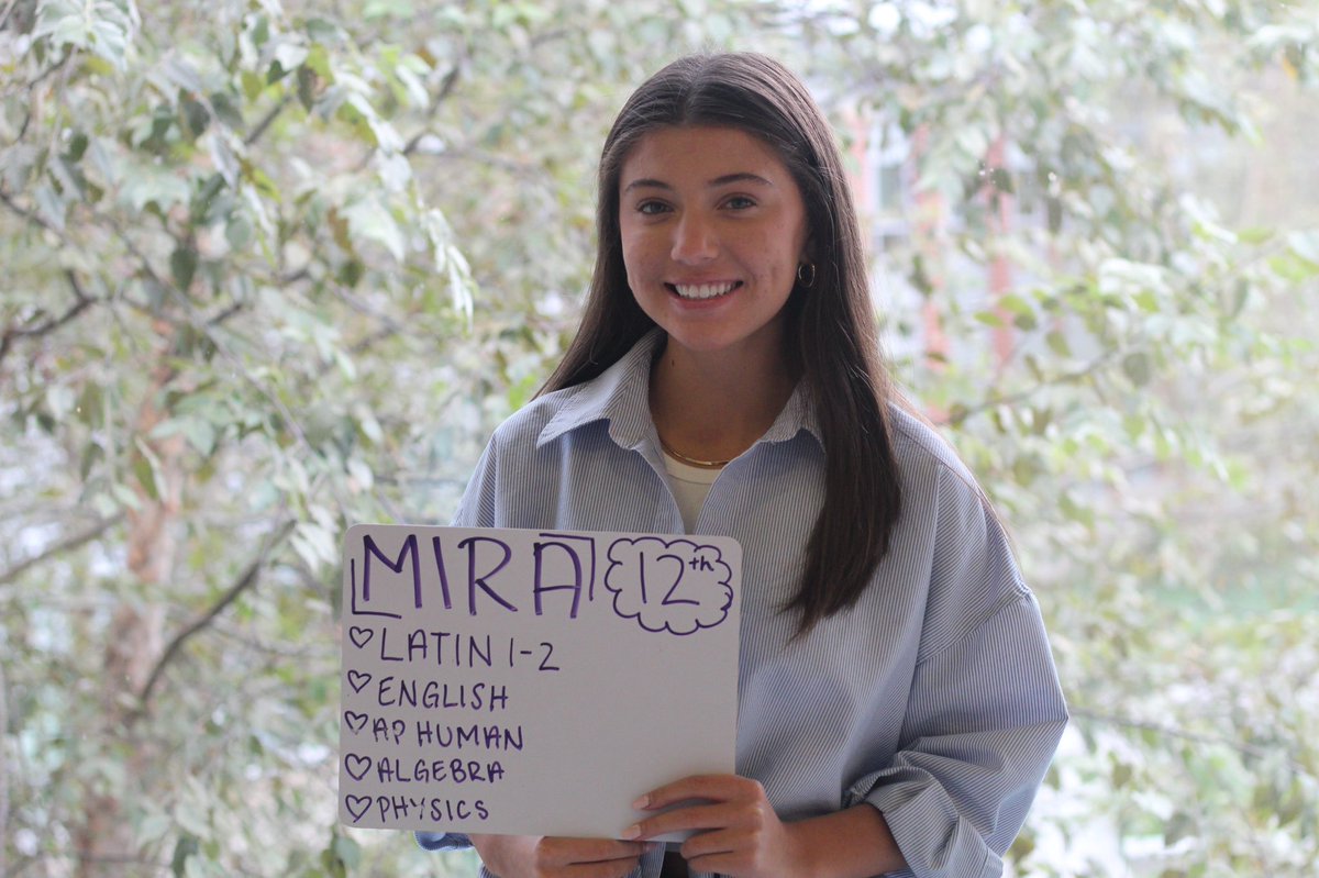 SPOTLIGHT TUTOR!
Introducing Mira: You can find Mira as the NHS Historian or a senior member of the Kellam Girls Soccer team. Outside of school, she loves staying active, listening to Taylor Swift, and watching Formula 1 racing.
Stop by the peer tutoring center to say hi to Mira!