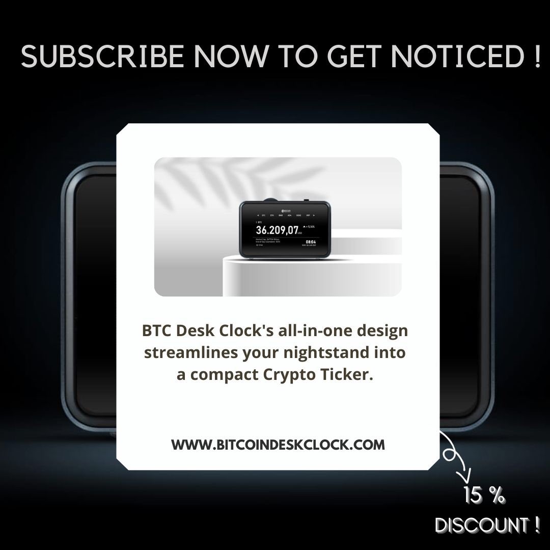 BTC_DeskClock's tweet photo. The simple and portable design makes it the ideal desk clock every crypto-investor needs. We believe that time is money and with our wheel-tune design, you can simply tune in to check the exchange rates in real-time.
https://t.co/it17y46LQr

#bitcoin #cryptofan #bitcoindeskclock https://t.co/p1B3TacTQ6
