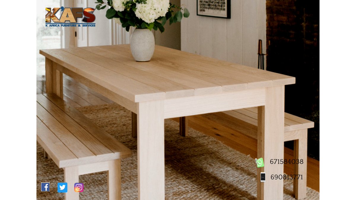 Table de salle amanger
Du bon choix, chez nous avec nos multiples variétés, nos produit locaux et importés😍 😍
offrent une garantie sur la résistance, durabilité et la capacités d’adaptation
#nosréalisaions #MadeInCameroon #qualité #Pr