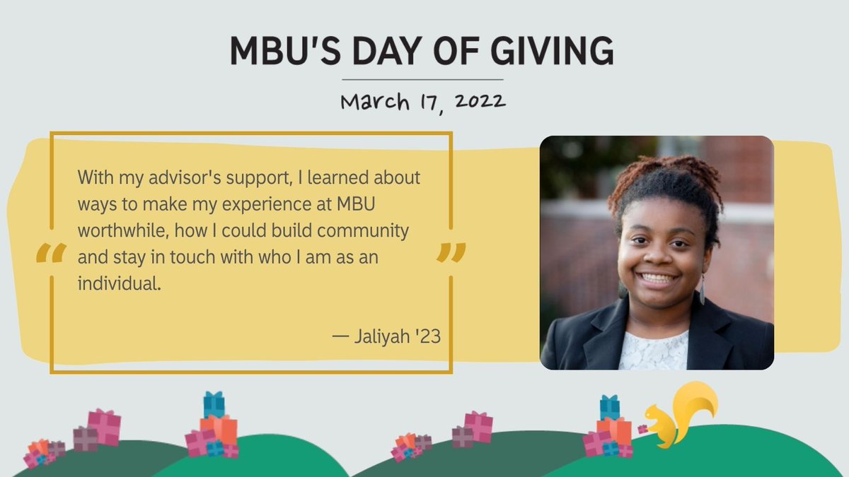 MaryBaldwinU's tweet photo. With a goal of $450,000 and 450 donors in just 24 hours, weβve set the bar high for MBU's Day of Giving.
Join us on March 17 to help launch student potential. You can jump start #MBUDayofGiving by making a gift today: https://t.co/hfeWHSx0uU https://t.co/MY9lQ62RY8