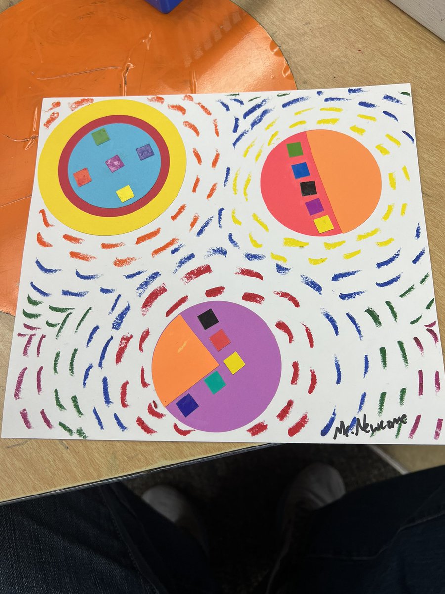 Kindergartners learning about Alma Thomas today! #shadowastudent #RaveOnRavenna