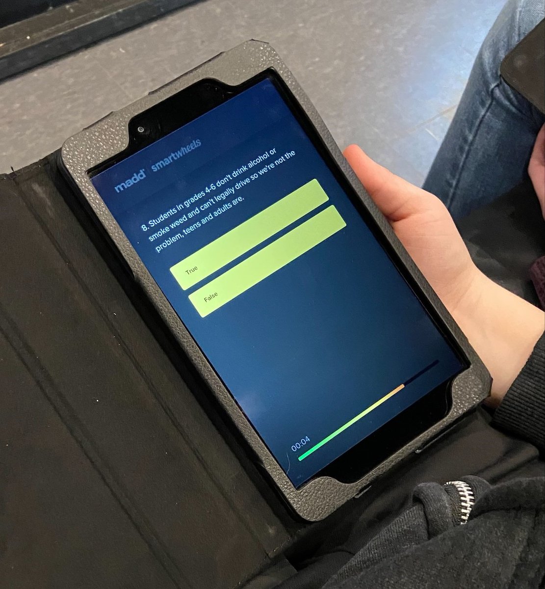 maddcanada's tweet photo. #SmartWheels is in Oshawa, ON for a 3 day visit @DavidBouchardP1 educating students in grades 4-6. Together we will save a lives and be part of the #SmartChoice generation. #Educational #Interactive #Youth #MADDwashere https://t.co/8uKmMMKnN3