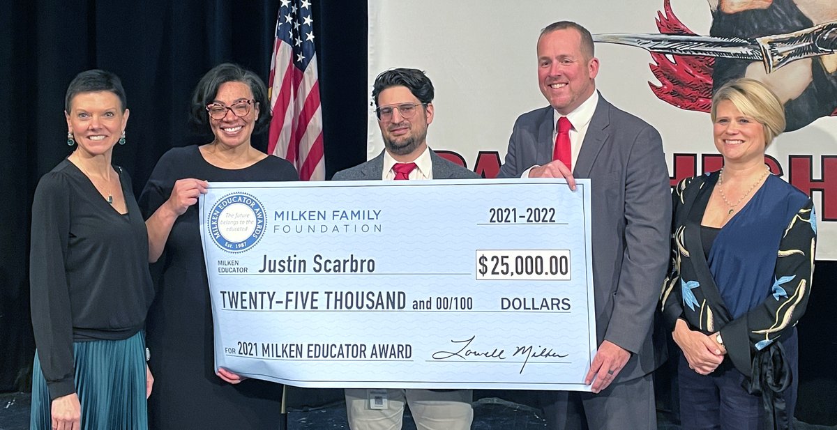 NC Public Schools (@ncpublicschools) on Twitter photo In a surprise ceremony today, Justin Scarbro, a Page HS social studies teacher, was selected for a Milken Educator Award. Scarbro is one of more than 60 teachers nationwide selected for the prestigious honor that comes with a $25,000 prize - bit.ly/3t7MUnN. <a href="/GCSchoolsNC/">Guilford Co. Schools</a> In a surprise ceremony today, Justin Scarbro, a Page HS social studies teacher, was selected for a Milken Educator Award. Scarbro is one of more than 60 teachers nationwide selected for the prestigious honor that comes with a $25,000 prize - bit.ly/3t7MUnN. <a href="/GCSchoolsNC/">Guilford Co. Schools</a>