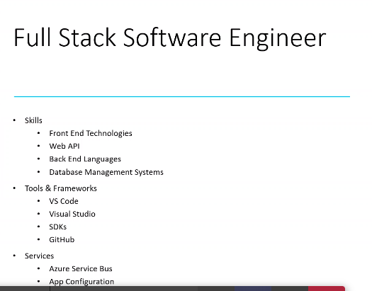 TechCabal's tweet photo. 5 careers you can build as an Azure software developer by Donald Okafor - Principal Software Engineering Lead at Microsoft
1. Full-Stack Software Engineer
2. Data Science
3. Cloud Infrastructure Engineer
4. Mobile & Web Dev.
#AzureDevConnect https://t.co/N6OqeLKKia