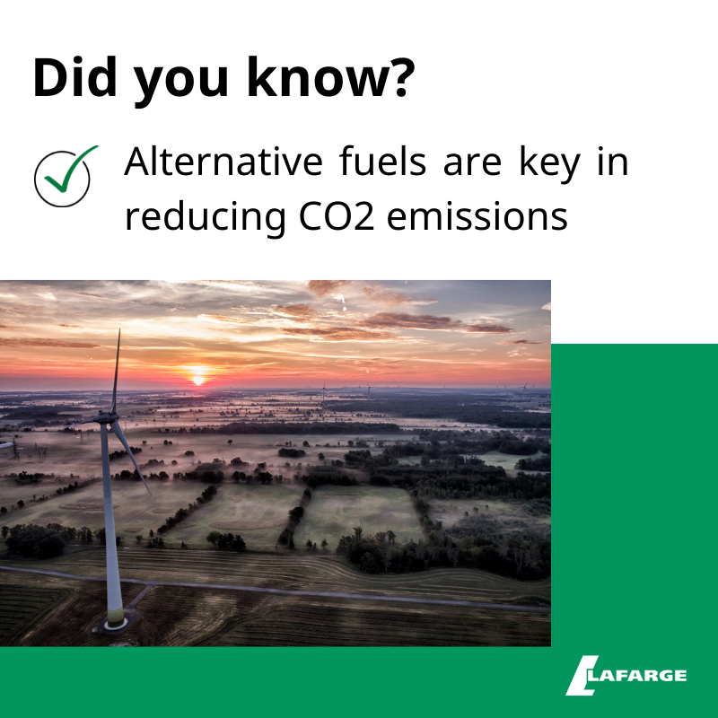 Lafarge_Canada's tweet photo. The use of #alternativefuels in #cement production is key in reducing #CO2emissions. As part of @Holcim’s and Lafarge Canada’s journey to #NetZero, we have been substituting fossil fuels with pretreated non-recyclable and biomass #waste. https://t.co/vrDjtcEb3x #BuiltGreener https://t.co/AUMKVRaXuC