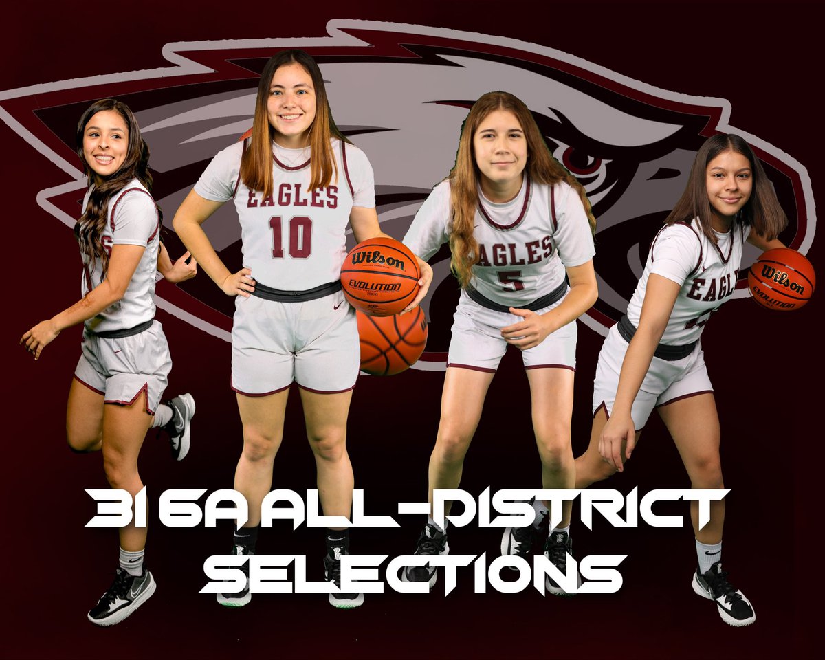 CONGRATULATIONS to our Lady Eagles!!!!!  Bella Rivera #5- NEWCOMER OF THE YEAR           Bailey Hernandez #10- 2ND TEAM           Jiselle Mendoza #1- 2ND TEAM                 Ana Roque #13- HONORABLE MENTION Thank you for your hard work and dedication to the program!!! 🦅🏀