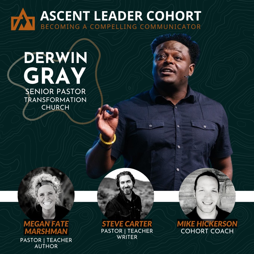 Senior Pastors, Teaching Pastors, Communicators it’s time to go deep in your preaching!

Join me, <a href="/mike_hickerson/">Mike Hickerson</a>, <a href="/meganfate/">Megan Fate Marshman</a>, and <a href="/steveryancarter/">steve carter</a> for the next Ascent Leader cohort kicking off this Spring. 

Visit @theascentleader to learn more and get your spot locked in today.