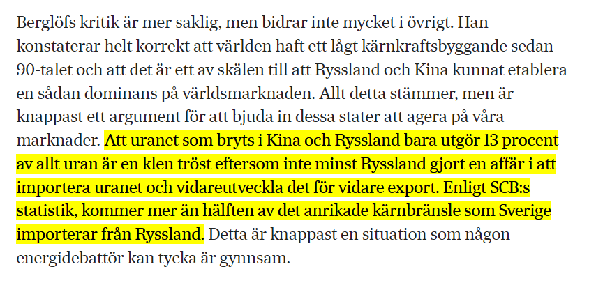 Vilka Länder Exporterar Anrikat Uran Till Sverige