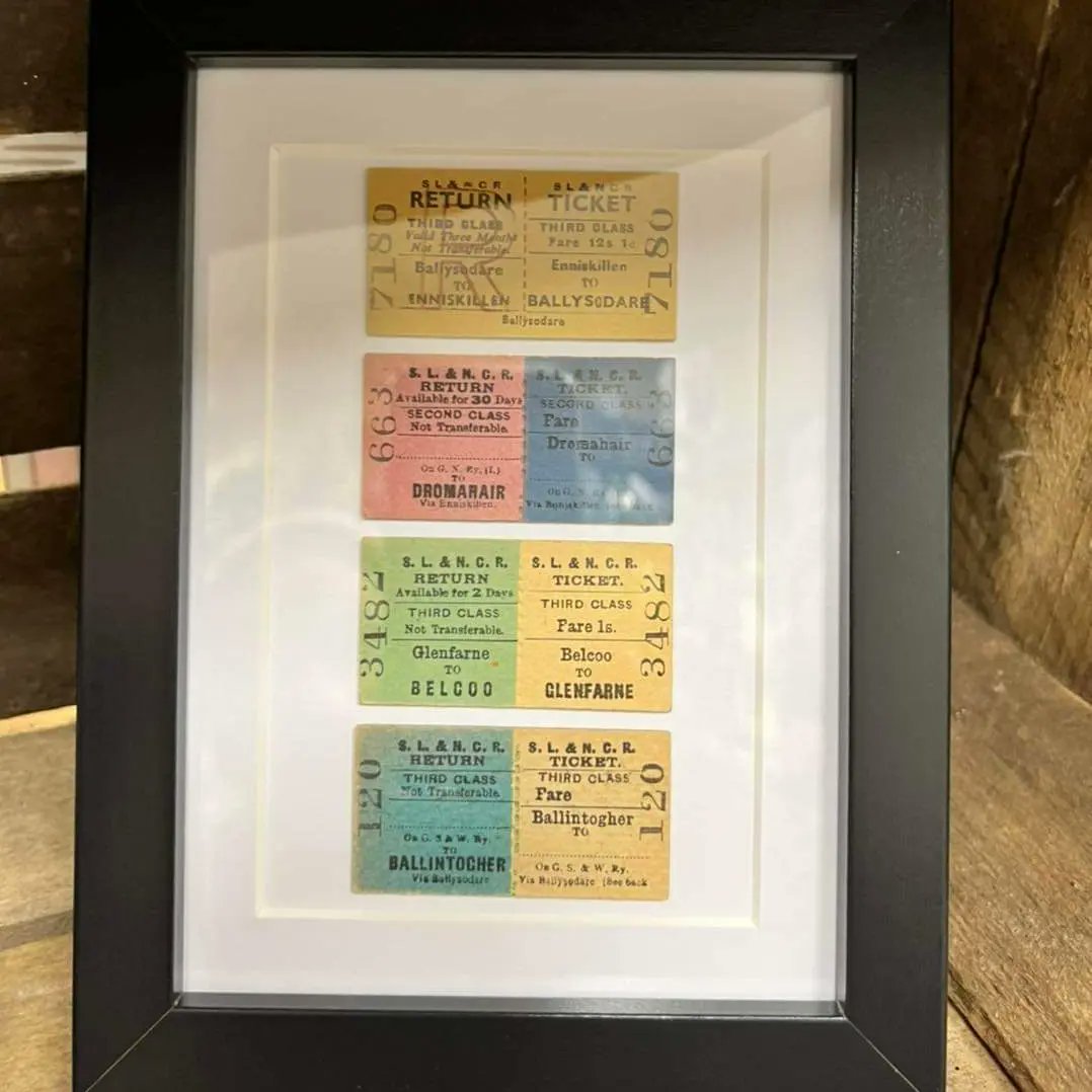 TICKETSPLEASE14's tweet photo. **NEW STOCKIST ** You can now purchase our 1950s-70s framed &amp; mounted Northern Ireland railway tickets from @FermanaghI Call by and checkout our range. #ticketspleaseni https://t.co/d8p9vUhuHi