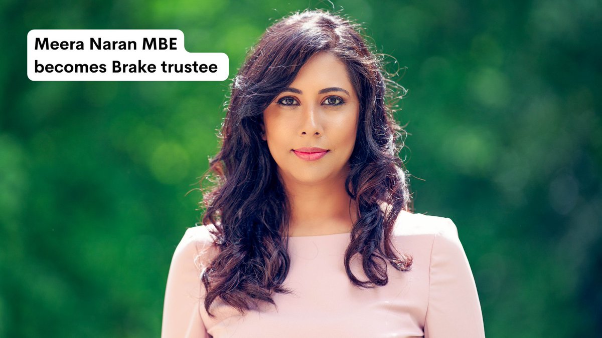 Brakecharity's tweet image. We are thrilled to announce that high profile road safety campaigner Meera Naran MBE has joined Brake as a trustee. 

brake.org.uk/how-we-help/ra…

- @NaranMeera