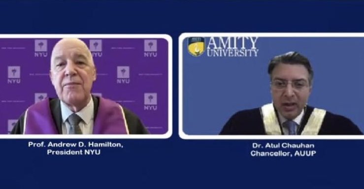 Honoured to confer the Honorary Doctorate on Prof Hamilton, President New York University and former VC Oxford University. A great scientist and academic leader.