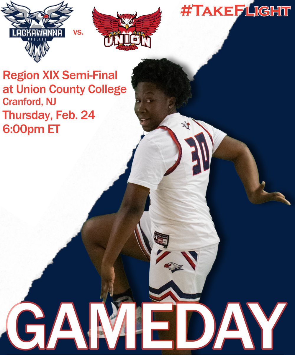 Lackawanna College Falcons (@falconssports) on Twitter photo Double the #playoffgameday fun! Both <a href="/FalconsWBB/">Lackawanna WBB</a> and <a href="/LackawannaMBB/">Lackawanna College Men's Basketball</a> are in action in the <a href="/NJCAARegionXIX/">NJCAA Region 19</a> playoffs tonight!
WBB
⏰ 6:00pm ET
🆚 <a href="/UnionOwls/">Union Owls Athletics</a>
📍 Cranford, NJ
🗒️ bit.ly/3JLNOgs
MBB
⏰ 7:00pm ET
🆚 <a href="/RVCCAthletics/">RVCC Athletics</a>
📍 Branchburg, NJ
🗒️ bit.ly/3hdpk3D Double the #playoffgameday fun! Both <a href="/FalconsWBB/">Lackawanna WBB</a> and <a href="/LackawannaMBB/">Lackawanna College Men's Basketball</a> are in action in the <a href="/NJCAARegionXIX/">NJCAA Region 19</a> playoffs tonight!
WBB
⏰ 6:00pm ET
🆚 <a href="/UnionOwls/">Union Owls Athletics</a>
📍 Cranford, NJ
🗒️ bit.ly/3JLNOgs
MBB
⏰ 7:00pm ET
🆚 <a href="/RVCCAthletics/">RVCC Athletics</a>
📍 Branchburg, NJ
🗒️ bit.ly/3hdpk3D